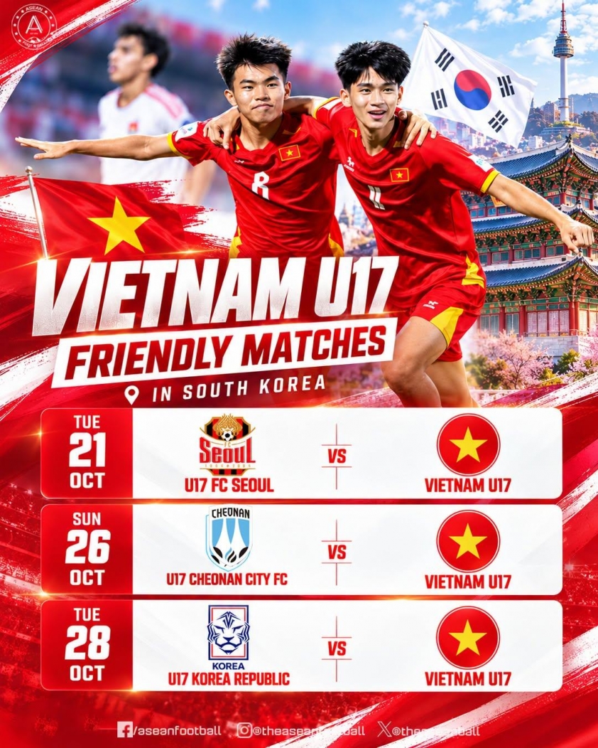 Trực tiếp bóng đá U17 Việt Nam vs U17 Seoul, 9h00 hôm nay 21/10