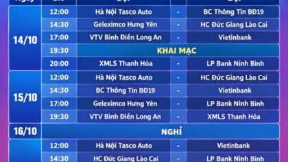 Lịch thi đấu giai đoạn 2 giải bóng chuyền nữ VĐQG 2026
